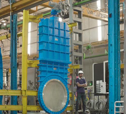 1200MM MOTORIZED ACTUATOR OPERATED KNIFE GATE VALVE